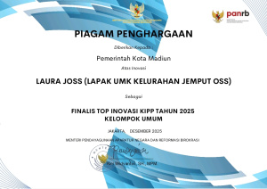 Finalis Top Inovasi KIPP Tahun 2025 – LAURA JOSS (Lapak UMK Kelurahan Jemput OSS)
